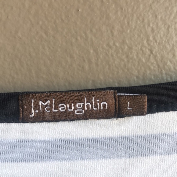 Black/Cream large Henley style J. McLaughlin Dress - Picture 2 of 5